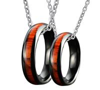 NZVCQVPU Pour les couples, les couples pour lui et son tungstène noir personnalisé 6 mm en bois d'anneau noir cadeau pour les femmes