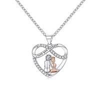 NZVCQVPU Pour les femmes, pour le mariage 925 Infinity Wth Zirconia pour maman épouse Rolo Chain Hom Homster Claw Claw