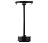 NZVCQVPU Rechargeable Cordless Table Lamp with Dimmable Waterproof Metallic Touch Portable Nightstand Lamp for Restaurant Bar Living Room (Black)