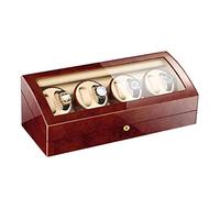 NZVCQVPU Remontoir automatique pour montres 8 + 9 montres - Boîte de rangement souple et flexible - Moteur silencieux - Peinture piano - Extérieur - Remontoir C