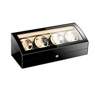 NZVCQVPU Remontoir automatique pour montres 8 + 9 montres - Boîte de rangement souple et flexible - Moteur silencieux - Peinture piano - Extérieur - Remontoir C