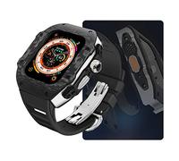 NZVCQVPU Rétrofice Kit en fibre de carbone Couvercle de montre et sangle de montre Fluororubber ， pour Ultra 9 8 7 6 5 4 SE 44mm 45 mm 49 mm Bande de remplacement et boîtier