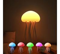 NZVCQVPU RGB Jellyfish Atmosphere Light Voice Control Rechargeable Table Lamp for Bedrooms Living Room Cute Gradient Jellyfish Bedside Lamp with Touch Sensor (Hanging Type)