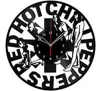 NZVCQVPU RHCP Red Hot Chili Peppers Vinyl Wall Clock Vinyl Record Retro Mur Clock Birthday New Year Anniversaire Création Création de Cadeau d'anniversaire de Noël