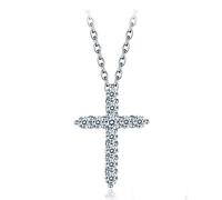 NZVCQVPU s pour les colliers pour femmes, collier de croix de diamant avec cadeau de collier de pierre de pierre précieuse de 0,03 carat