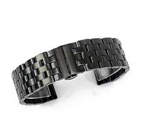 NZVCQVPU Sangle de montée 20 mm, 22 mm, 24 mm, 26 mm en acier noir/inoxydable Lien solide de remplacement métal