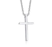 NZVCQVPU Ses colliers et siens pour les couples, collier assorti pour les couples en acier inoxydable en argent croix