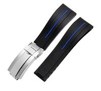 NZVCQVPU Silicone Watchband For Watch Strap With Folding Buckle Band Sport 20mm 21mm Mens Rubber Wristwatches Bracelet
