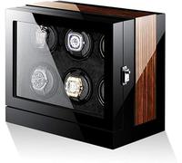 NZVCQVPU Watch Winders, Smart Automatic Watch Winder Boxes Storage pour 6 Montres, Montre la boîte LCD Affichage de l'écran Tactile LED Light Light Beau Paysage