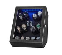 NZVCQVPU Watchboxes Watch Winderbox pour 8 montres automatiques avec mémoire supplémentaire à 5 temps, éclairage LED, moteur silencieux, coussin de montre flexible et 5 modes de rotation