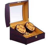 NZVCQVPU Watches Automatic Watch Winder Box with 4 Winder Positions, 6 Storage Spaces, Wood Shell, Piano Paint Black Gloss 4 Modes S1 Beautiful Scenery