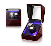 NZVCQVPU Watner Winder LED Illumination Automatic Wather Winder 2 Montres Paint Paint Peinture Box 5 Mode DE Rotation Moteur Silent (B) Watch Winder