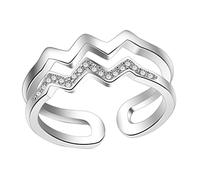 NZVCQVPU Wave Chic Women & Stacking with Boho Aesthetic Ideal As Thumb or Couple' Accessory