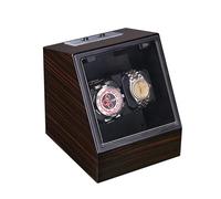 NZVCQVPU Winder Automatic Double Winders pour 2 Montres PU Le Cuir en Cuir en Bois Rotation de Montres rotatives Affichage Boîte de boîtier 4 TPD Modes AUTRAINE MÉCANIQUE AUTRAIN