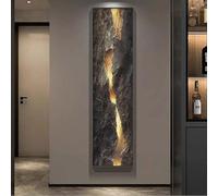 NZVZGKTNTW Éclairage LED Panneau De Pierre Craquelée Abstrait Rétroéclairé 3D, Sculpture Murale Moderne Texturée En Grès For Salon, Chambre À Coucher Et Couloir(A)