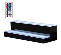 NZVZGKTNTW Étagère De Bar Éclairée par LED for Bouteilles d'alcool, Étagère À Whisky À 2 Ou 3 Niveaux avec Changement De Couleur, Étagères D'éclairage Commerciales(2-Tier,80X21X17CM)