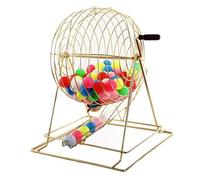 NZVZGKTNTW Jeu De Bingo Rotatif, Machine À Tambour De Tombola en Métal avec Balles, for La Réunion Annuelle De L'entreprise des Supermarchés Et des Centres Commerciaux(Color,50balls)