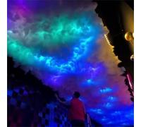NZVZGKTNTW Lampe Nuage D'orage 3D RGB, Veilleuse Nuage D'éclair En Coton Coloré De 4,88 M, Applique Murale Multicolore Synchronisée Avec La Musique For Chambre, Maison Ou Fête.