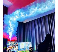 NZVZGKTNTW LED Nuage Plafond Moelleux Kit D'éclairage LED 3D RGB Nuage D'orage, Bande Lumineuse Multicolore Synchronisée Avec La Musique For Plafond, Décoration De Salle De Jeux(82ft/25m)