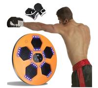 NZVZGKTNTW Machine À Tampons De Boxe Musicale, Boîte De Chargement USB Murale, Équipement De Frappe D'entraînement avec Connexion Bluetooth, Entraînement À Domicile(Orange)