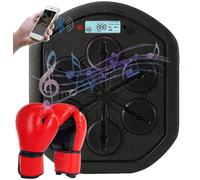 NZVZGKTNTW Machine De Boxe Musicale avec Gants, Dispositifs D'entraînement Électroniques À Cible Murale, Équipement De Boxe De Réaction Œil-Main Rapide Et De Coordination