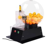 NZVZGKTNTW Machine De Loterie Électrique Ronde, Jeu De Bingo avec Sélecteur Automatique De Boules, 60 Boules, Cage De Bingo en Acrylique for Divertissement Familial Et De Fête(Black)