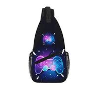 NZXBGMU Cool Video Game Gamer Neon Art Sling Chest Crossbody Bag Men Geek Gaming Controller Shoulder Backpack for Travel Cycling Outdoor sports gifts