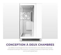 NZXT BT H9 Flow White CM-H91FW-01 - Boîtier Gaming moyen-tour ATX double chambre