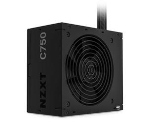 NZXT C750 Bronze - Alimentation 750 W - PA-7B2BB-EU - Certifiée 80 Plus Bronze - Conception Non modulaire - Ventilateur à palier hydrodynamique 120 mm - Garantie 3 Ans - Noir (2023)