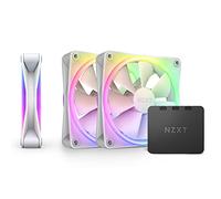 NZXT F120 RGB Duo - RF-D12TF-W1 - 3 ventilateurs RGB double LED de 120 mm avec contrôleur - 20 LED configurables individuellement - Airflow et pression statique équilibrées - Pack triple - Blanc