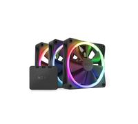 NZXT F120 RGB Triple Pack - Ventilateur 120mm, 500-1800 RPM, 17.2-27.5 dB, 13.94-50.18 CFM, 0.75-2.7 mmH2O, FDB, 4-Pin, RGB LED, Noir