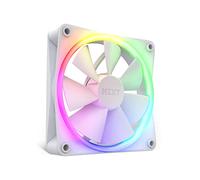 NZXT Ventilateur RGB F120 RF-R12SF-W1 – 120 mm Blanc, éclairage RGB personnalisable, silencieux