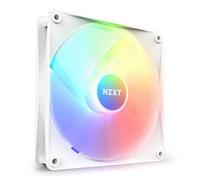 NZXT F140 RGB Core - RF-C14SF-W1 - Ventilateur RGB de 140 mm monté sur moyeu - Pression statique et circulation d'air élevées - Palier hydrodynamique - Commande MLI - Blanc