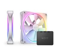 NZXT F140 RGB Duo - RF-D14DF-W1-2 ventilateurs RGB double LED de 140 mm - 20 LED configurables individuellement - Airflow et pression statique équilibrées - Pack double - Blanc