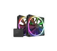 NZXT F140 RGB Twin - Ventilateur 140mm pour Boitier PC & Processeur - 500-1800 tr/min, 20-32.5 dB, 0.94-3.39 mmH2O, FDB - Pack de 2
