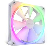 NZXT F140 Ventilateur RGB - RF-R14SF-W1 - Personnalisation Avancée de l'Éclairage - Refroidissement Silencieux - Vendu Seul (Contrôleur Requis Non Inclus) - 140 mm - Blanc