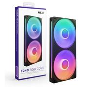 NZXT Unité de ventilation F240 RGB Core – 240 mm, 2×120 mm RVB, 8 LED aRGB – Noir