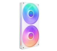 NZXT F240 RGB Core - Unité de ventilation de 240 mm avec deux ventilateurs RVB de 120 mm - Contrôle de la vitesse et de l'éclairage - Pression statique et flux d'air élevés - 8 LED aRGB - Blanc