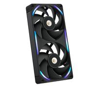 NZXT F240X Ventilateur Performance Cadre Unique - 2x 120mm PWM RGB PC - Flux & pression max - Faible bruit - Cadre & pales LCP -Palier magnétique à fluide dynamique - Noir
