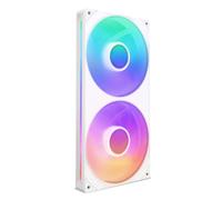 NZXT F280 RGB Core - Unité de ventilation de 280 mm avec deux ventilateurs RVB de 140 mm - Contrôle de la vitesse et de l'éclairage - Pression statique et flux d'air élevés - 8 LED aRGB - Blanc