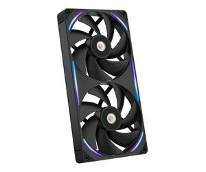 NZXT F280X - Ventilateur monobloc 280mm PWM RGB Performance - Noir | Unité monobloc 280mm avec deux ventilateurs RGB 140mm. Flux d'air et pression statique max, éclairage synchronisé CAM.