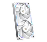 NZXT F280X Ventilateur Performance Cadre Unique - 2x 140mm PWM RGB PC - Flux & pression max - Faible bruit - Cadre & pales LCP - Palier magnétique à fluide dynamique - Blanc