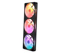 NZXT F360 RGB Reverse Ventilateur monobloc- 3x ventilateurs de boîtier PC PWM 120 mm à pales inversées - Éclairage RGB éclatant - Palier à fluide dynamique - Compatible NZXT CAM - Noir