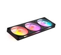 NZXT F360 RGB Ventilateur monobloc- 3x ventilateurs de boîtier PC PWM 120 mm - Éclairage RGB éclatant - Palier à fluide dynamique - Compatible NZXT CAM - Noir