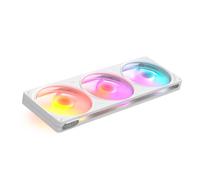 NZXT F360 RGB Ventilateur monobloc- 3x ventilateurs de boîtier PC PWM 120 mm - Éclairage RGB éclatant - Palier à fluide dynamique - Compatible NZXT CAM - Blanc