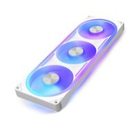 NZXT F360U Ultra RGB monobloc - 3x 120 mm ventilateurs PWM pour boîtier PC - RGB multi-zone - Ultra-silencieux - Palier hydrodynamique - Compatible NZXT CAM - Blanc