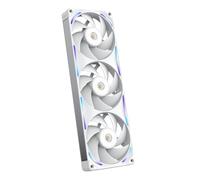 NZXT F360X Ventilateur Performance Cadre Unique - 3x 120mm PWM RGB PC - Flux & pression max - Faible bruit - Cadre & pales LCP - Palier magnétique à fluide dynamique - Blanc