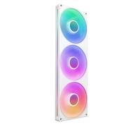 NZXT F420 RGB Core - Unité de Ventilateur à Cadre Unique de 420 mm avec 3 Ventilateurs RGB de 140 mm - Contrôle de la Vitesse et de l'éclairage - Haute Pression Statique et Flux d'air - Blanc