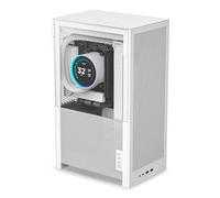 NZXT Boîtier PC H2 Flow - Mini-ITX 20,7 L à Flux d'air élevé - Inclut 2 Ventilateurs supérieurs de 120 mm et Un câble Riser PCIe 5.0 - Carte Graphique 331 mm - Radiateur 280 mm - Blanc