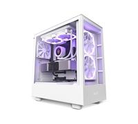 NZXT H5 Elite Blanc - Boîtier PC Midi Tower ATX/EATX/mATX/Mini-ITX, 1x 3.5", 2x 2.5", 2x 140mm Avant, USB 3.2 Gen 1/Gen 2 Type-A/Type-C
